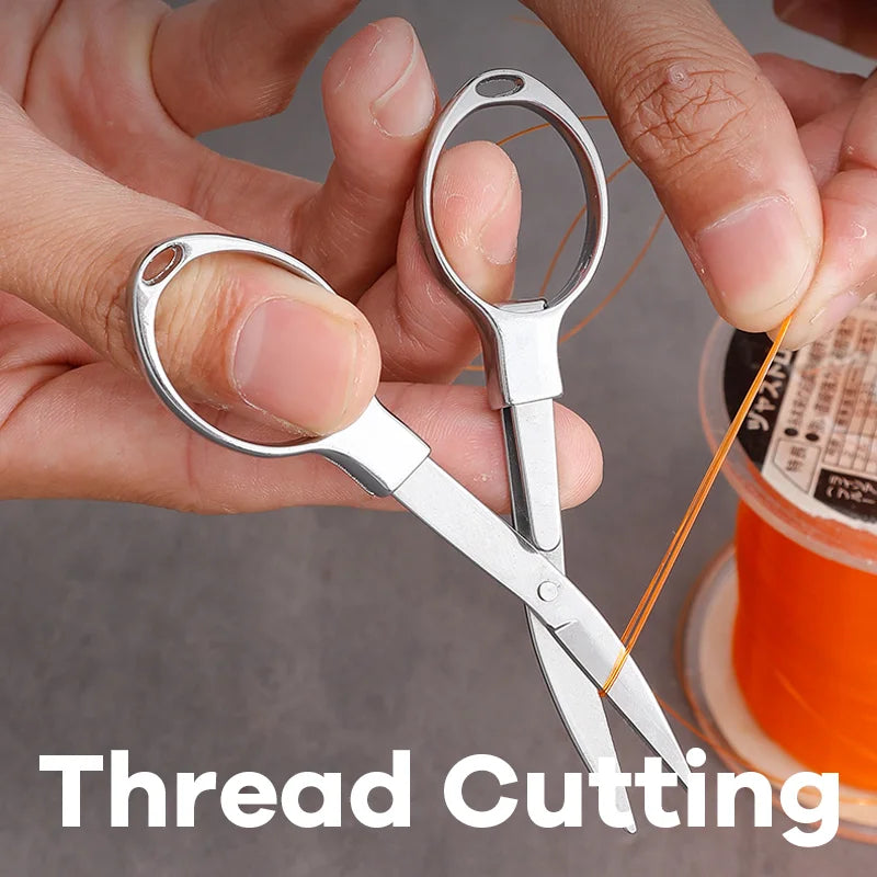 Household DIY Tailor Scissors PINSHUN PH52 2Cr13 Stainless Steel Folding Pocket Scissors Partially Serrated Edge Shears