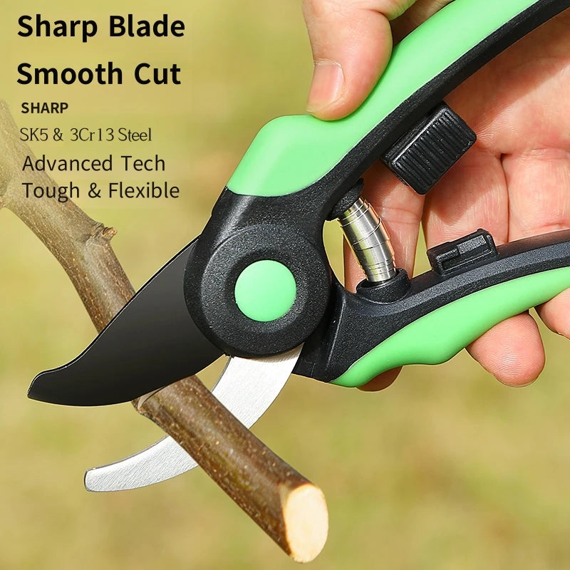 DIY Gardening Pruning Shears Sharp Heavy Duty Bypass Garden Pruner with Ergonomic Non-Slip Handle