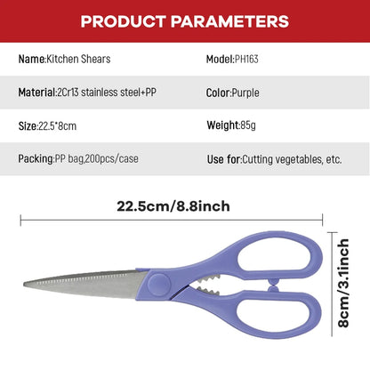 8.8inch Heavy Duty Kitchen Scissors Ultra Sharp Premium Stainless Steel Meat Chicken Shears PP Handle Kitchen Premium Meat