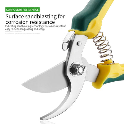 Durable New Design Garden Shears with Anti-Slip Handle DIY Bypass Secateurs for Flowers