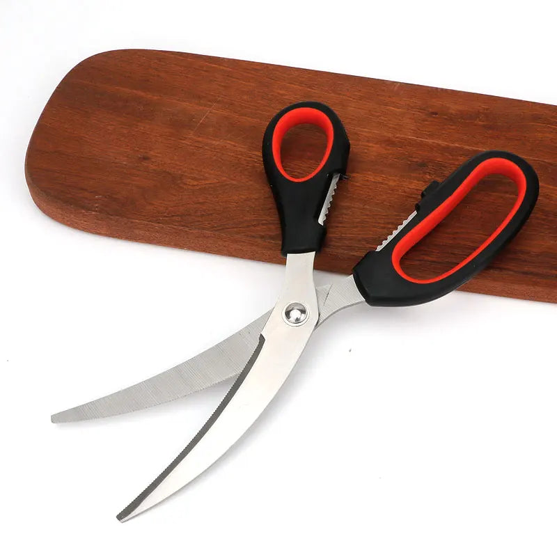 Portable Eco-Friendly Ultra Sharp Stainless Steel Meat Scissors Heavy Duty Dishwasher Safe South Korea Style for Kitchen Food