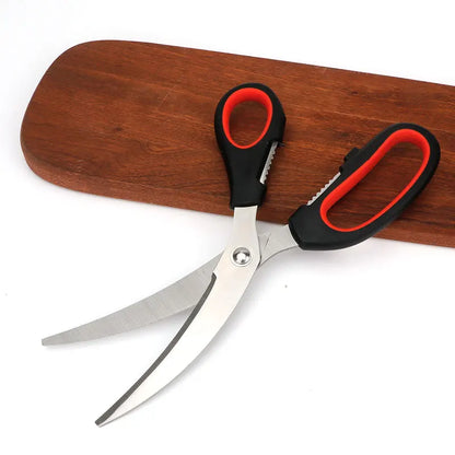Portable Eco-Friendly Ultra Sharp Stainless Steel Meat Scissors Heavy Duty Dishwasher Safe South Korea Style for Kitchen Food