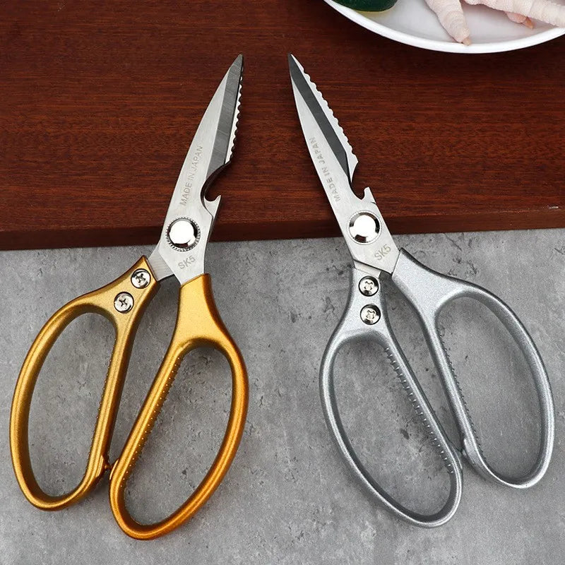 2Cr13 Stainless Steel Heavy Duty Sharp Multifunction Kitchen Scissors Powerful Chicken Bone Scissors