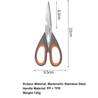 Heavy Duty Multifunctional Professional Kitchen Shears & Scissors with 2cr13 Stainless Steel Blades Eco-Friendly Dishwasher Safe