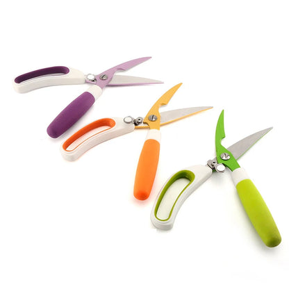 High Quality Eco-Friendly Heavy-Duty 2Cr13 Stainless Steel Ultra Sharp Multifunctional Kitchen Scissors Poultry Shears PP+TPR