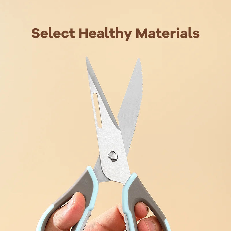 9 Inch Heavy Duty Stainless Steel Kitchen Scissors Household Chicken Scissor for Vegetables and Food Nut Cracker Included