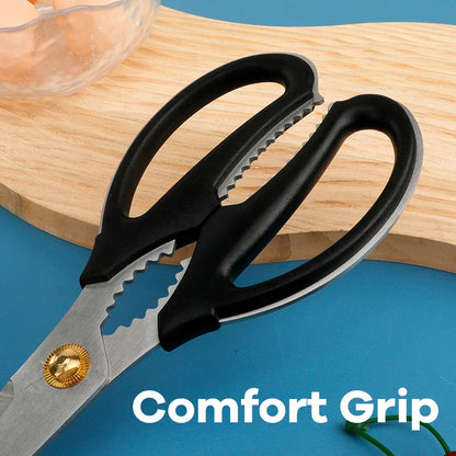 Professional 11-inch Kitchen Meat Shear with ABS Handle Stainless Steel Scissors for Home Outdoor Korean Roast Meat Restaurants