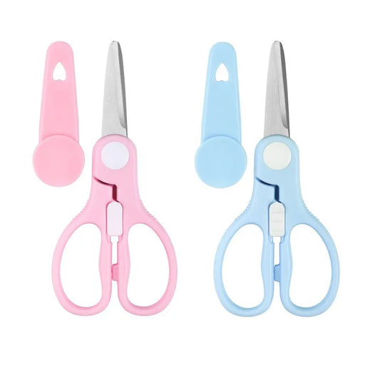 PINSHUN Baby Food Scissors Heavy Duty Ultra Sharp Eco-Friendly Stainless Steel ABS Handles Blue/Pink Dishwasher Safe Kitchen