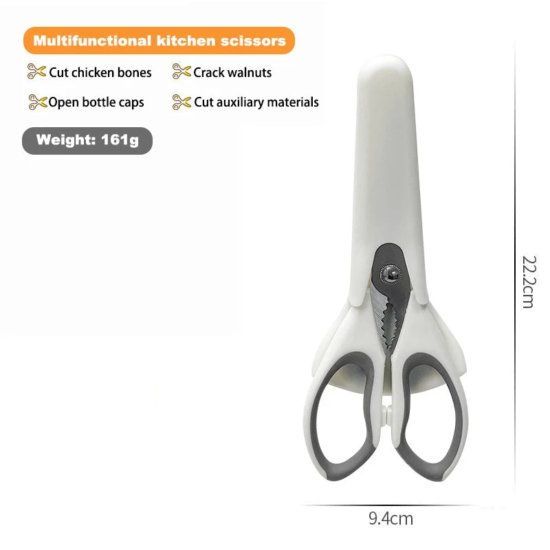 Premium Ultra-Sharp Multi-Function Heavy Duty Eco-Friendly Kitchen Scissors Stainless Steel Blades Plastic Dishwasher Safe