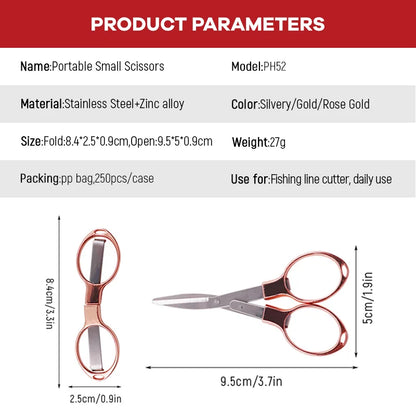 Household DIY Tailor Scissors PINSHUN PH52 2Cr13 Stainless Steel Folding Pocket Scissors Partially Serrated Edge Shears