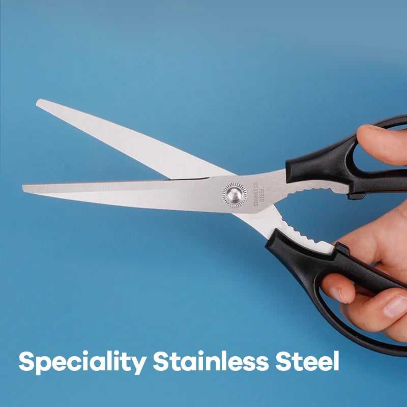 Korean BBQ Roast Scissors Multi-Functional Outdoor Camping & Home Kitchen Shears Sharp Stainless Steel Blade