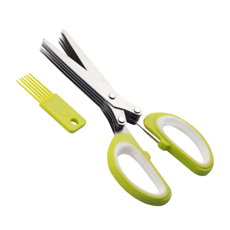 High Quality 7 Inch Kitchen Scissors Multi-Layered for Washing Comb Paper Cutting Kitchen Cutter Salad Veggie Scissors