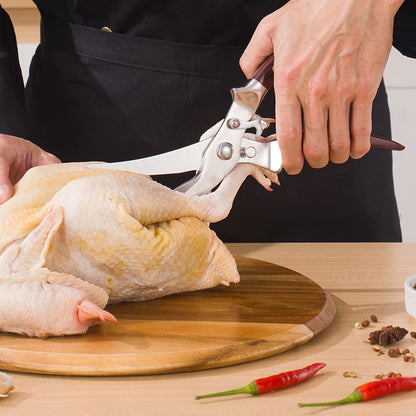 Powerful Chicken Bone Poultry Scissors High Quality 3Cr13 Stainless Steel Kitchen Food Shears Heavy Duty