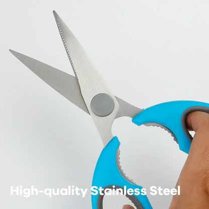 Multifunctional 8-inch Stainless Steel Kitchen Scissors Heavy Duty Durable Meat and Poultry Bone Shears with Cover