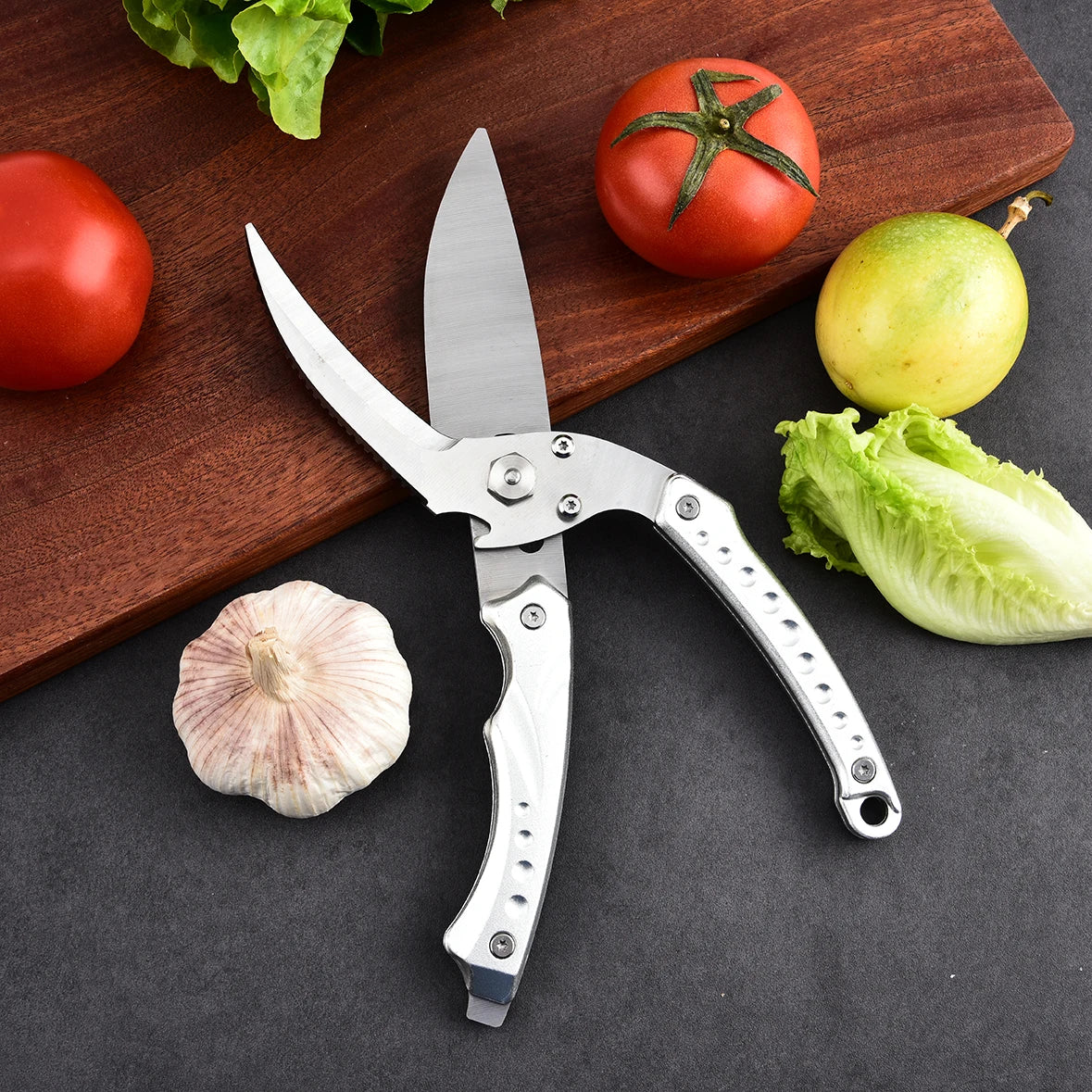 Kitchen Accessories Stainless Steel Chicken Poultry Shears Heavy Duty Eco-Friendly Ultra Sharp Dishwasher Safe Scissors