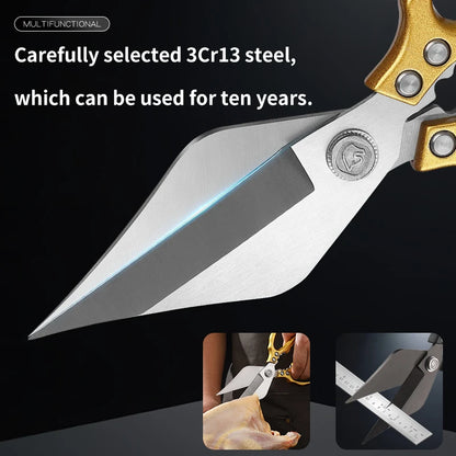Multifunction Heavy-Duty Eco-Friendly Ultra Sharp Stainless Steel Kitchen Scissors Aluminum Alloy Handles Dishwasher Safe High