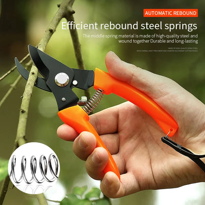 Industrial Grade Stainless Steel Garden Scissor Manual Pruning Shears for Fruit Branches Tree Pruning Clippers Pruner Sharp Tool