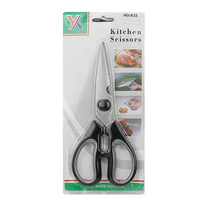 Heavy-Duty Multifunctional Stainless Steel Kitchen Scissors Disassemblable with Comfortable Plastic Handle for Home Use