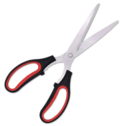 Hot Selling Korean Stainless Steel BBQ Scissors with Walnut Cracker Function Kitchen Shears Featuring Plastic Handle