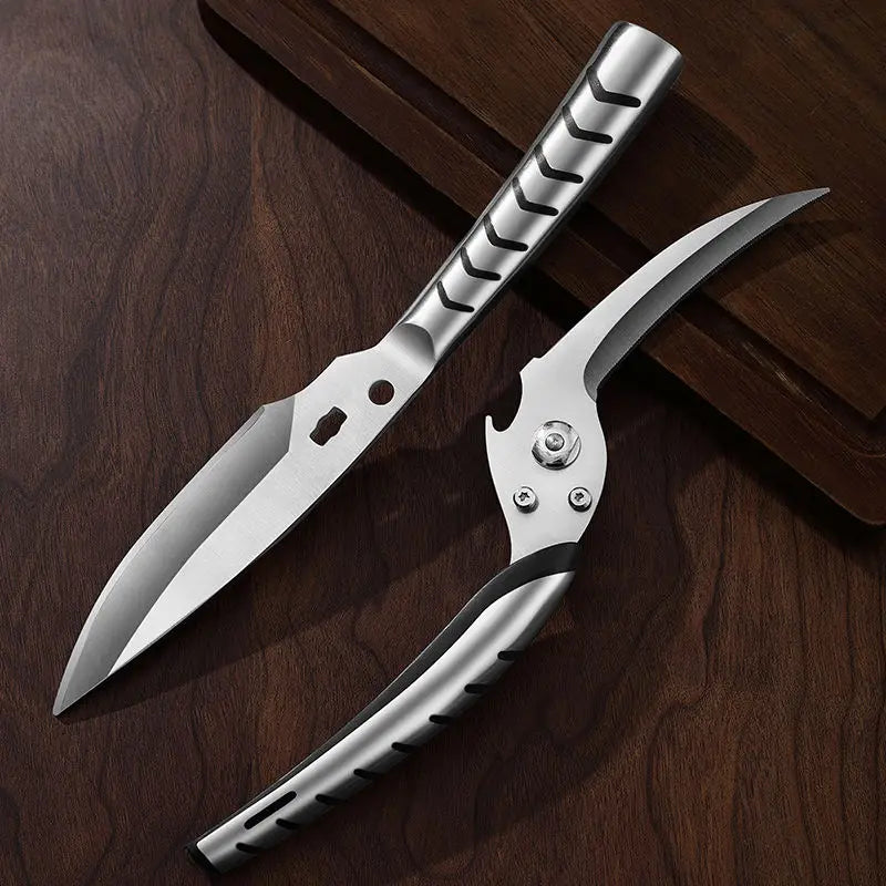 Stock Heavy Duty Multi-Functional Stainless Steel Kitchen Scissors Ultra Sharp Eco-Friendly Dishwasher Safe Strong Chicken Bone
