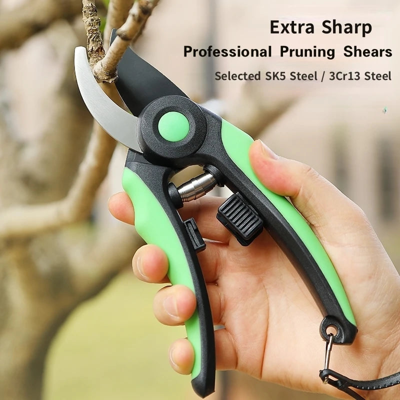 DIY Gardening Pruning Shears Sharp Heavy Duty Bypass Garden Pruner with Ergonomic Non-Slip Handle