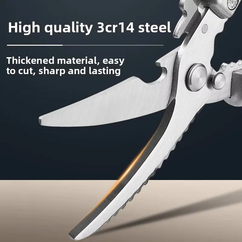 Professional Heavy-Duty Stainless Steel Chicken Bone Scissors Must-Have Kitchen Tool for Cutting
