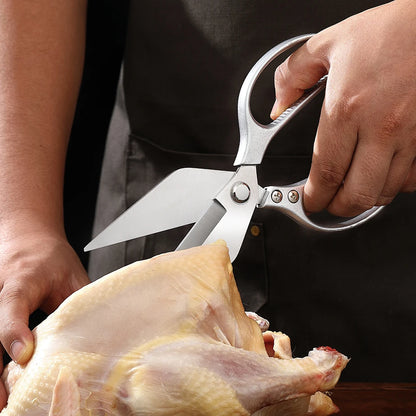 Stainless Steel Heavy Duty Multifunctional Kitchen Scissors Chicken Bone Poultry Shears with Aluminum Alloy Handle Ultra Sharp