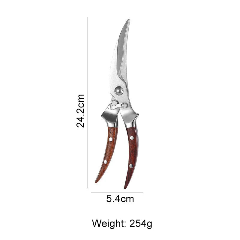 Powerful Chicken Bone Poultry Scissors High Quality 3Cr13 Stainless Steel Kitchen Food Shears Heavy Duty