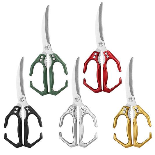 Heavy-Duty 3Cr14 Stainless Steel Eco-Friendly Ultra Sharp Aluminum Alloy Handles Dishwasher Safe Kitchen Scissors Cooking Shears