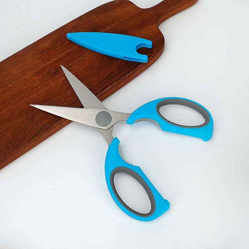 Heavy-Duty Stainless Steel Chicken Bone Scissors Kitchen Cooking Shears with Anti-Slip Handle for Vegetables Meat Seafood