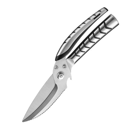 Powerful Kitchen Scissors with 430 Stainless Steel Handle Heavy Duty Boning Meat Scissors for Efficient Bone Cutting