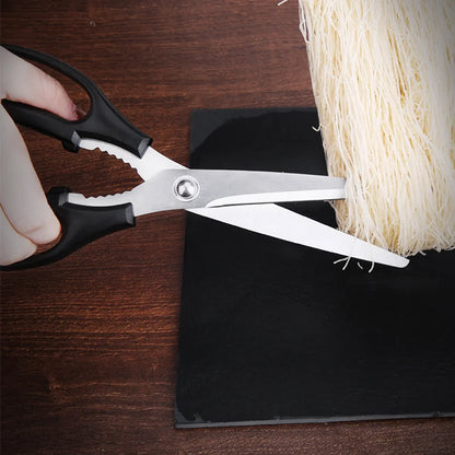 Korean BBQ Roast Scissors Multi-Functional Outdoor Camping & Home Kitchen Shears Sharp Stainless Steel Blade