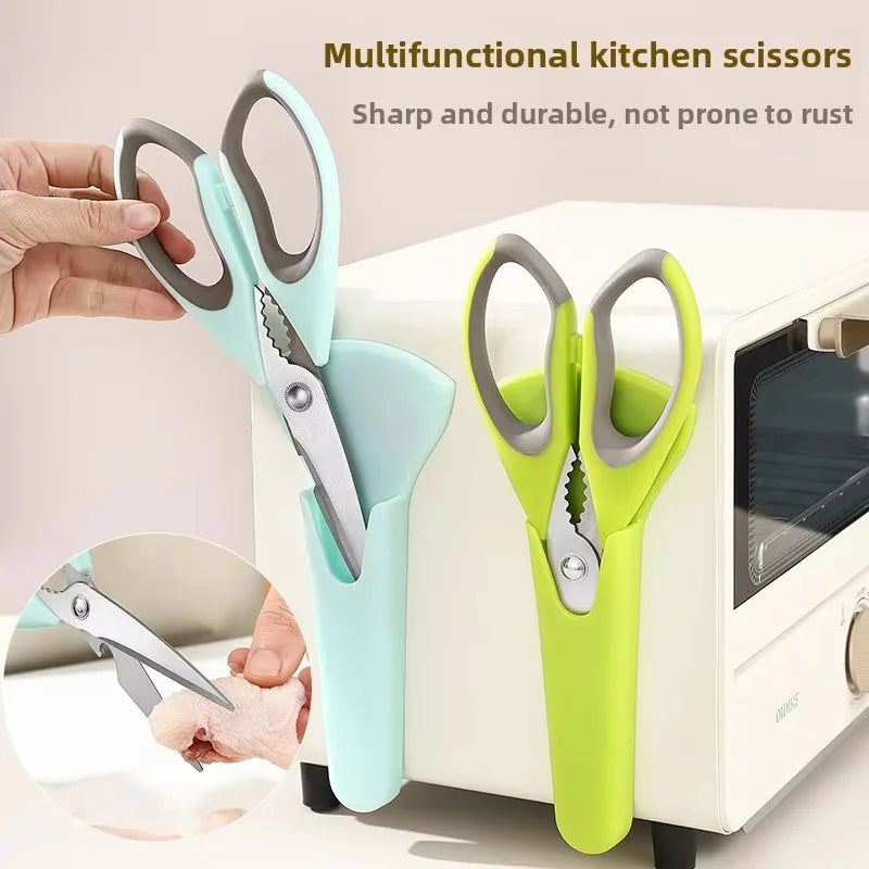 Premium Ultra-Sharp Multi-Function Heavy Duty Eco-Friendly Kitchen Scissors Stainless Steel Blades Plastic Dishwasher Safe