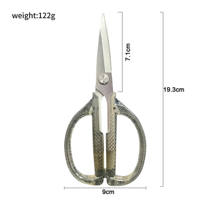 Multi-Purpose Heavy Duty 3Cr14 Stainless Steel Acrylic Handles Household Poultry Scissors Professional Kitchen Shears