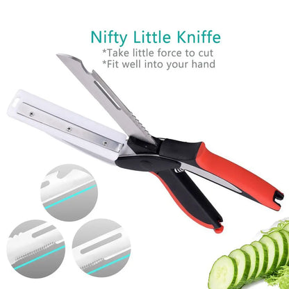 Hot Sale Heavy Duty Stainless Steel Detachable 6-in-1 Kitchen Scissors with Cutting Board for Fruit Vegetable Meat Food Shears
