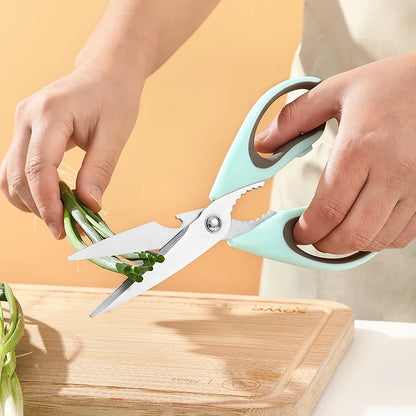 Premium Ultra-Sharp Multi-Function Heavy Duty Eco-Friendly Kitchen Scissors Stainless Steel Blades Plastic Dishwasher Safe