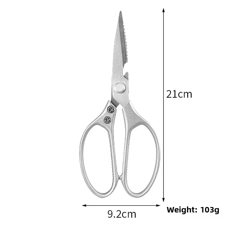 High Quality Industrial Grade Stainless Steel Kitchen Scissors Multifunctional Heavy-Duty Shear Seafood Household DIY Ultra
