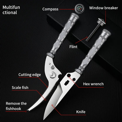 Heavy Duty Kitchen Utensils Multifunction Cooking Scissors 3Cr14 Steel Chicken Bone Poultry Shear