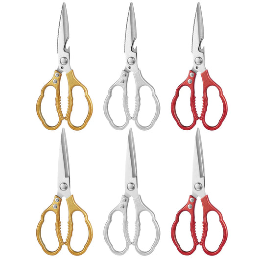Household Heavy Duty Stainless Steel Chicken Bone Scissors with Aluminum Alloy Handles Professional Kitchen Tool Dishwasher Safe