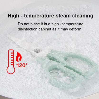 Portable Multifunctional Heavy Duty Ceramic Kitchen Scissors with Plastic Handles for Baby Food Cutting