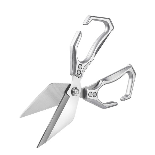 Multi-Purpose Heavy Duty 3Cr14 Stainless Steel Kitchen Utility Scissors with Aluminum Alloy Handles for Meat and Chicken Cutting