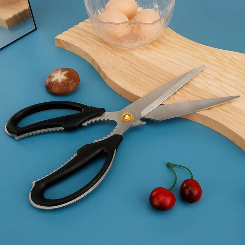 Professional 11-inch Kitchen Meat Shear with ABS Handle Stainless Steel Scissors for Home Outdoor Korean Roast Meat Restaurants