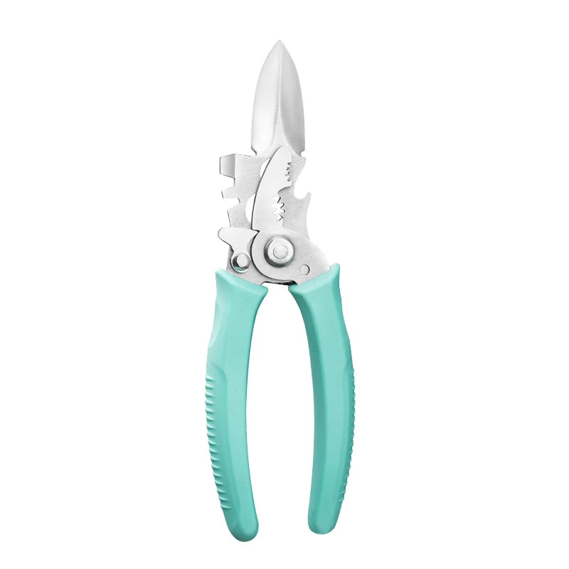 High Quality Customizable Green Kitchen Scissors 3CR13 Stainless Steel 4-Inch Blade Heavy Duty Eco-Friendly Dishwasher Plastic