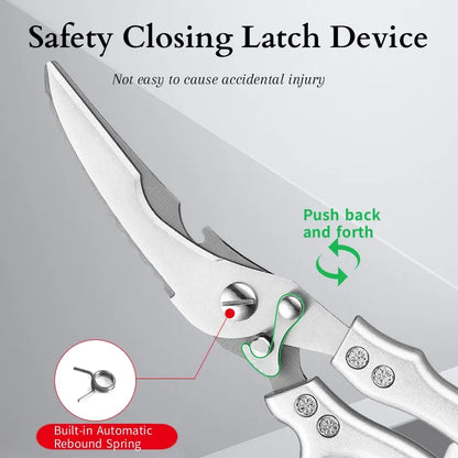 Heavy Duty 3Cr13 Stainless Steel Multifunctional Kitchen Scissors & Poultry Shears Ultra Sharp
