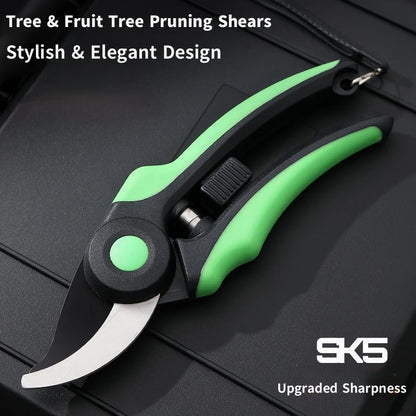DIY Gardening Pruning Shears Sharp Heavy Duty Bypass Garden Pruner with Ergonomic Non-Slip Handle