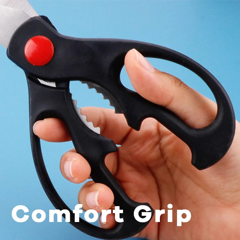 Multipurpose Kitchen Scissors Set with Sharp Stainless Steel Blade and Soft Handle for Chicken and Fish