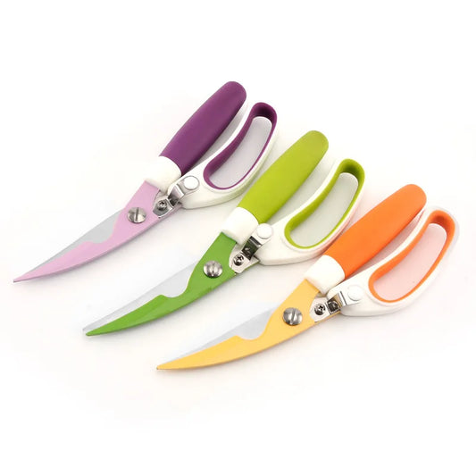 High Quality Eco-Friendly Heavy-Duty 2Cr13 Stainless Steel Ultra Sharp Multifunctional Kitchen Scissors Poultry Shears PP+TPR