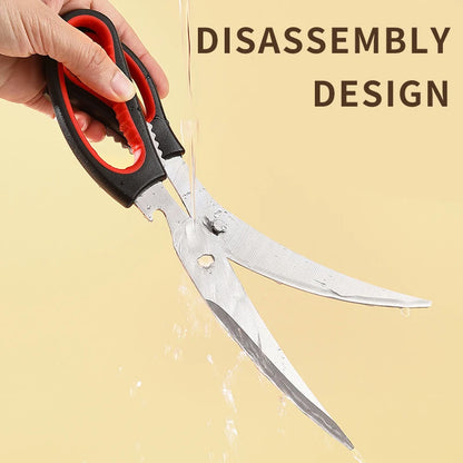 Hot Selling Wholesale Hot Sale Multifunctional Kitchen Scissors Stainless Steel Blade with Nut Cracker Function New Kitchen Essentials