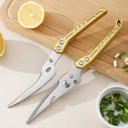 Direct Sale Durable Heavy Duty Stainless Steel Meat Scissor Kitchen Essentials with Aluminum Alloy Handle