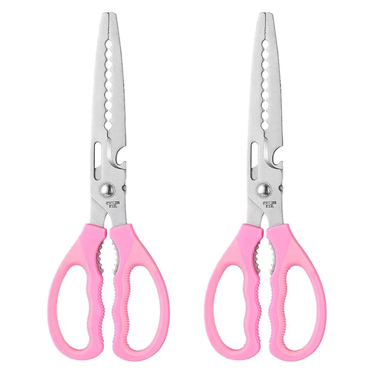 Fishing Tool Accessories Multi-Function Kitchen Scissors Heavy Duty Serrated Fly Fishing Shears 2Cr13 Steel Blades Eco-Friendly
